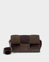 Katie Loxton Taya Crossbody Bag – Bitter Chocolate Patent Crackle / Bitter Chocolate Suedette