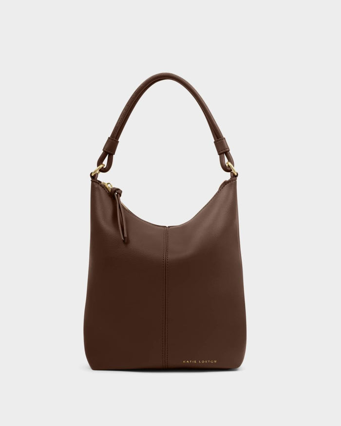 Katie Loxton Hallie Satchel Bag – Dark Chocolate