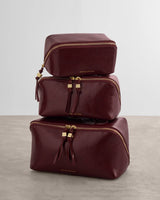 Katie Loxton Soho Medium Makeup & Wash Bag – Cherry Patent Crackle