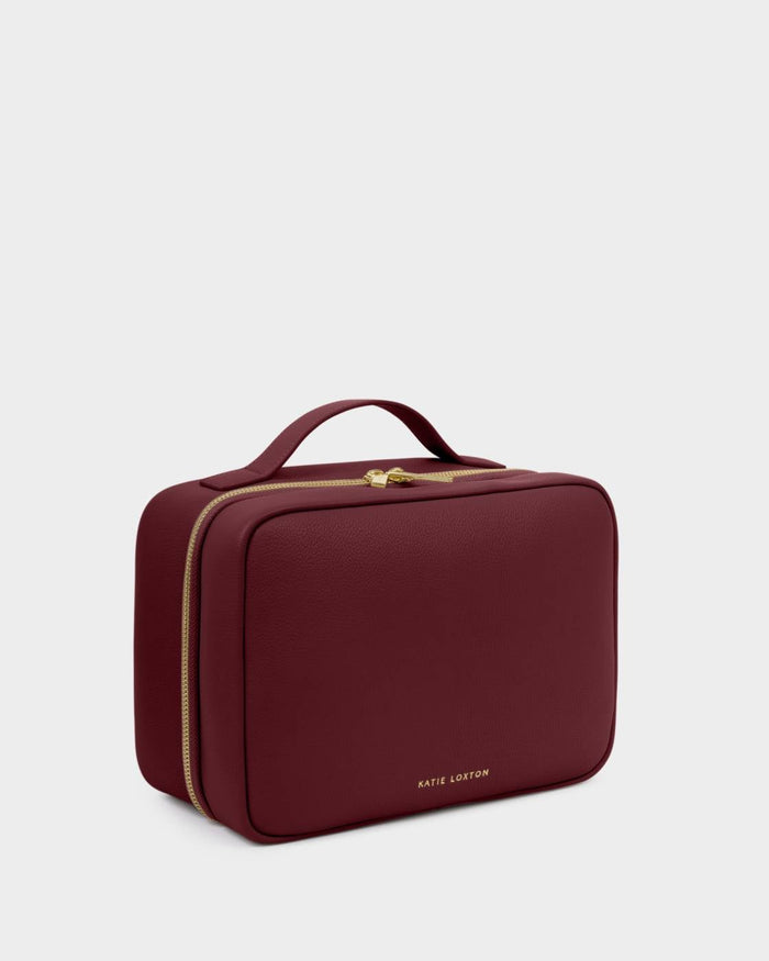 Katie Loxton Hanging Makeup & Wash Bag – Cherry