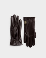 Katie Loxton Faux Leather Gloves – Chocolate