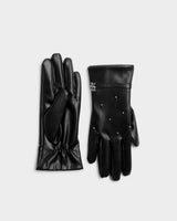 Katie Loxton Faux Leather Gloves – Black