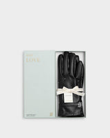 Katie Loxton Faux Leather Gloves – Black