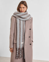 Katie Loxton Recycled Striped Scarf – Blue & Brown