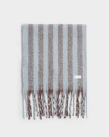 Katie Loxton Recycled Striped Scarf – Blue & Brown