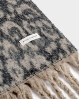 Katie Loxton Recycled Leopard Scarf – Taupe & Chocolate