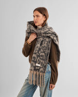 Katie Loxton Recycled Leopard Scarf – Taupe & Chocolate