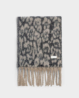Katie Loxton Recycled Leopard Scarf – Taupe & Chocolate