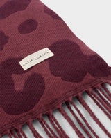 Katie Loxton Leopard Blanket Scarf – Mauve & Cherry