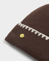 Katie Loxton Whipstitch Pom Pom Hat – Chocolate