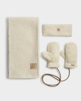 Katie Loxton Borg Mittens with Cord – Cream