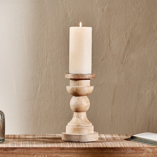 Kibibi Candle Stick - Mango Wood