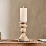 Kibibi Candle Stick - Mango Wood