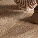Laya Round Carved Coffee Table - Natural