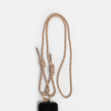 Caroline Gardner Taupe Cord Long Phone Strap