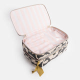 Caroline Gardner Charcoal Mono Flower Cosmetic Bag