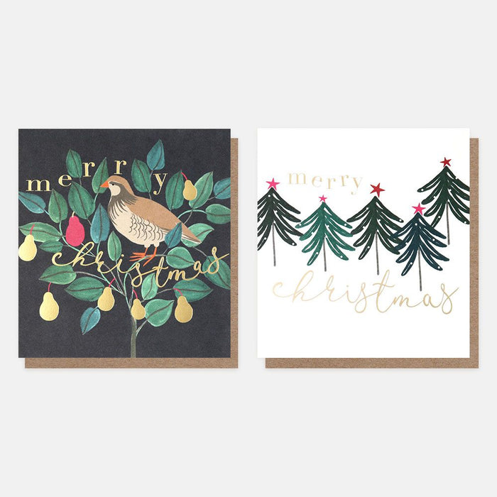 Caroline Gardner Partridge in a Pear Tree Mixed Charity Pack 8 Cards