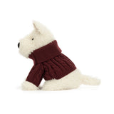 Jellycat Munro Scottie Dog in Winter Jumper Soft Toy