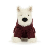Jellycat Munro Scottie Dog in Winter Jumper Soft Toy