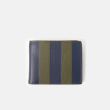 Khaki/Navy Stripe Billfold Wallet