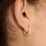 Tutti Join Elongated Huggie Hoop Earrings