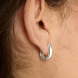 Tutti Join Elongated Huggie Hoop Earrings