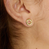 Tutti Silence Earrings Twist Open Circle Stud Earrings