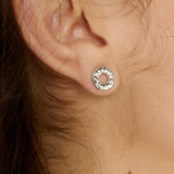 Tutti Silence Earrings Twist Open Circle Stud Earrings