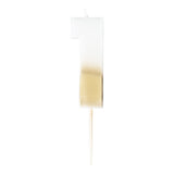 Gold Ombre 1 Birthday Candle
