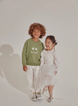 Bob & Blossom Monster Sweatshirt - Olive Green