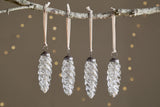 Athardi Drop Bauble - Antique Silver - (Set of 4) – view 1