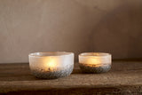 Riyara Recycled Glass Tealights - Silver Sparkle - (Set of 2) – view 2