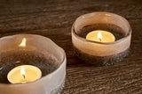 Riyara Recycled Glass Tealights - Silver Sparkle - (Set of 2) – view 4