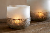 Riyara Recycled Glass Tealight Holder - Silver Sparkle – Small – view 3