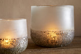 Riyara Recycled Glass Tealight Holder - Silver Sparkle – Small – view 6
