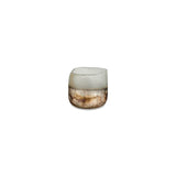 Ngolo Glass Tealight Holder - Aged Smoke