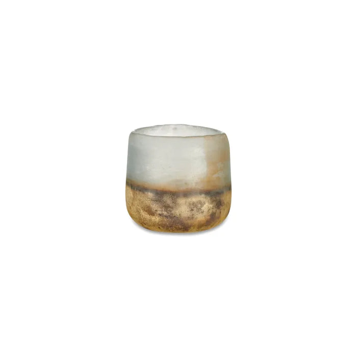 Ngolo Glass Tealight Holder - Aged Smoke