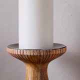 Omari Mango Wood Candlestick - Large
