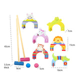Wooden Animals Croquet Set