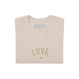 Bob & Blossom Oatmeal Gold Glitter 'LOVE' Sweatshirt