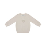 Bob & Blossom Oatmeal Gold Glitter 'LOVE' Sweatshirt