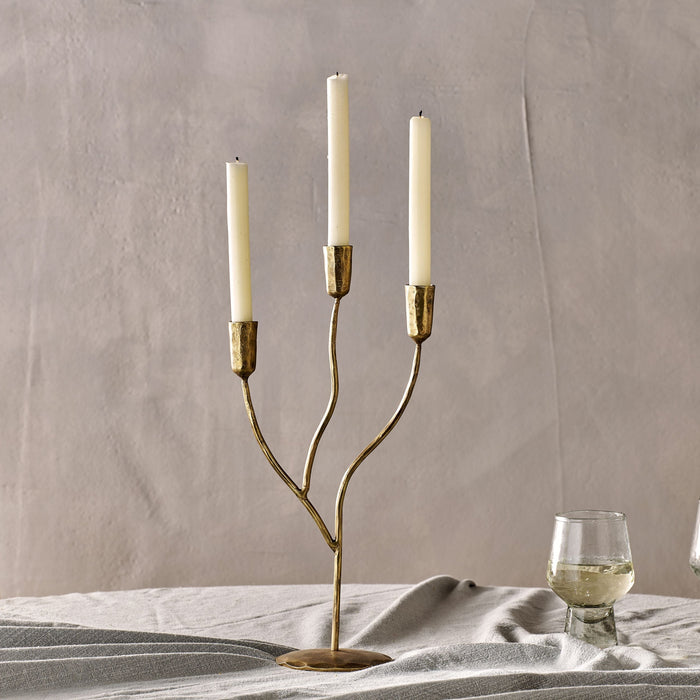 Palani Statement Candelabra - Antique Brass - Small