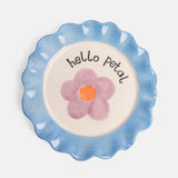 Caroline Gardner Light Blue Daisy Plate