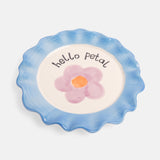 Caroline Gardner Light Blue Daisy Plate