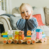 Wooden Animal Puzzle Train