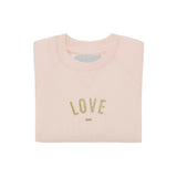Bob & Blossom Powder Pink Gold Glitter 'LOVE' Sweatshirt