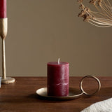 Rustic Soy Blend Pillar Candle – Dark Cherry