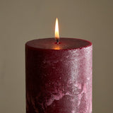 Rustic Soy Blend Pillar Candle – Dark Cherry