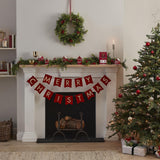 Cedar Pine Foliage Christmas Wreath with Lights