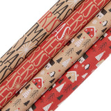 Merry Christmas Fresco Kraft Luxury Roll Wrap 3m